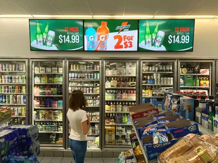 Convenience store digital screen — Cooler Doors