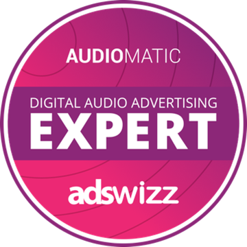 AdsWizz Audiomatic Digital Audio Advertising Expert certification badge